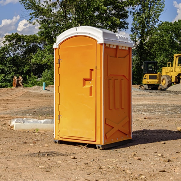 how often are the portable restrooms cleaned and serviced during a rental period in Butler South Dakota